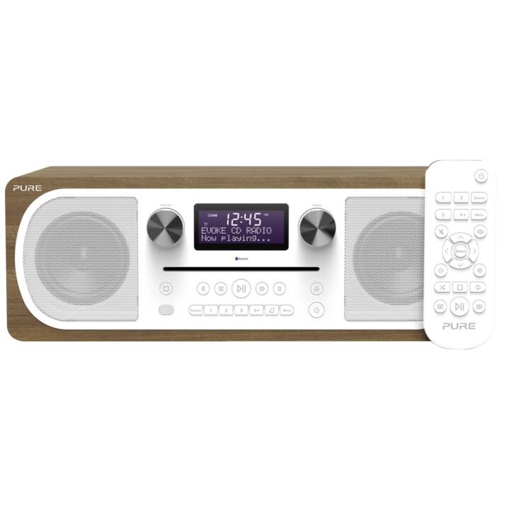 PURE Evoke C-D6 (Weiss, Walnut, Bluetooth, CD)