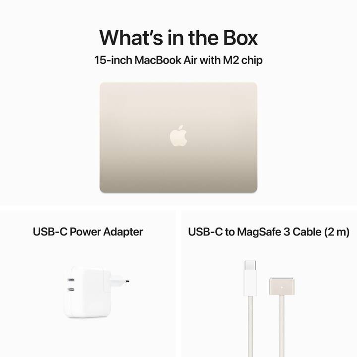 APPLE MacBook Air 2023 (15.3", Chip Apple M2, 16 GB RAM, 512 GB SSD)