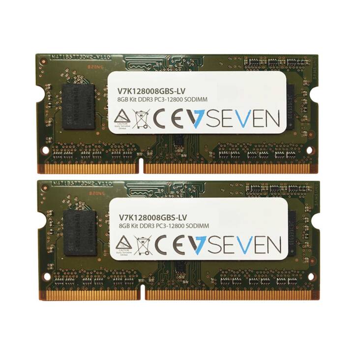 VIDEOSEVEN V7K128008GBS-LV (2 x 4 Go, DDR3-SDRAM 1600.0 MHz, SO-DIMM 204-Pin)