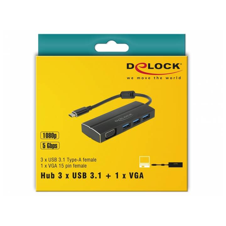DELOCK 63932 Schnittstellenhub USB 3.0