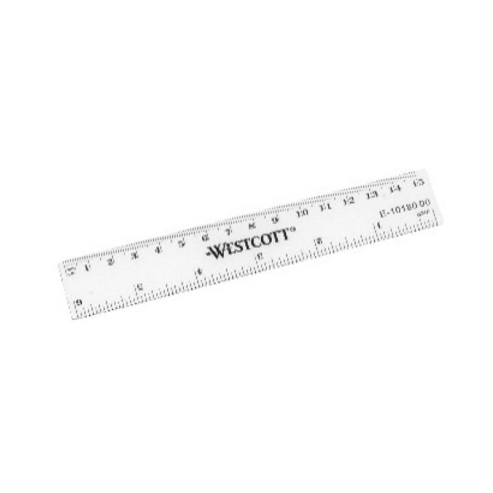 WESTCOTT Règle (15 cm, Transparent)