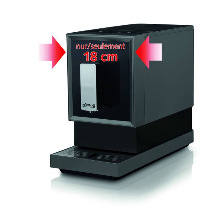 KOENIG Finessa Black Cube (Schwarz, 1.2 l, Kaffeevollautomat)