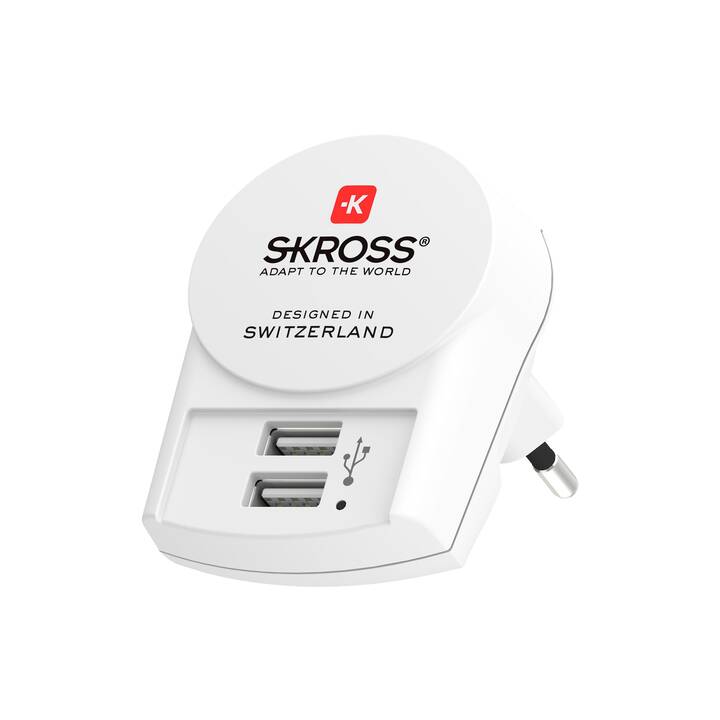 SKROSS Adattatore viaggio PRO+ USB (Europa, Regno Unito, Brasile, Italia, USA, Australia, Svizzera, China / Europa, Regno Unito, Giappone, Brasile, Italia, USA, Australia, China, Svizzera)