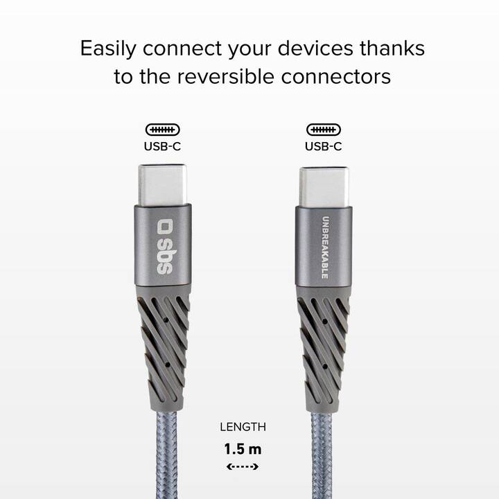 SBS Extreme Cavo (Spina USB-C, 1.5 m)