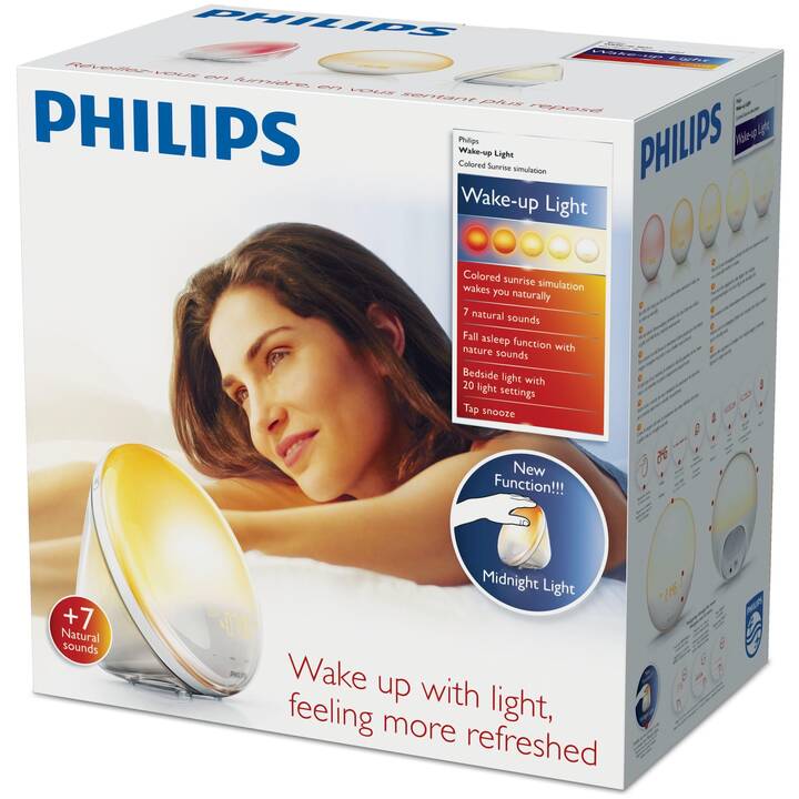 PHILIPS Réveil de luminothérapie SmartSleep HF3532/01 Wake-Up Light Premium (Blanc)