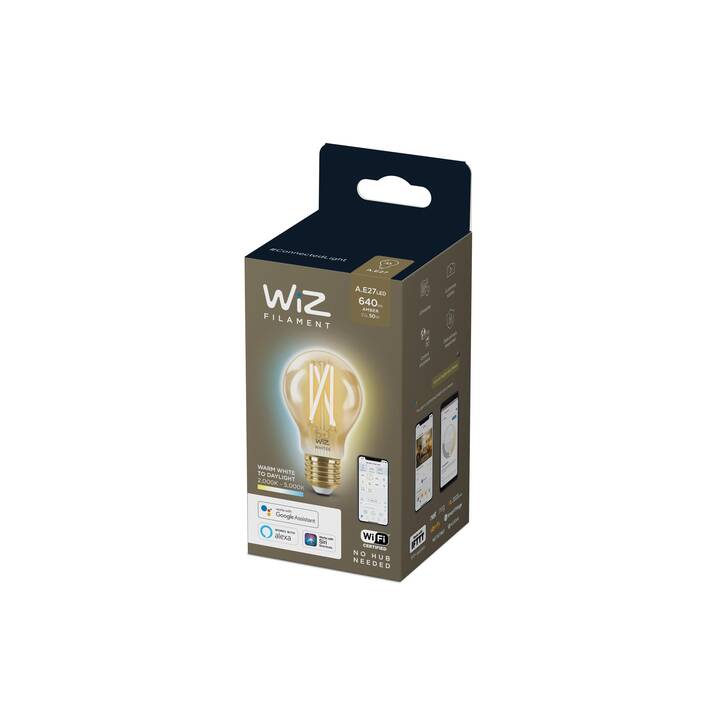 WIZ LED Birne Filament Amber A60 (E27, WLAN, Bluetooth, 6.7 W)