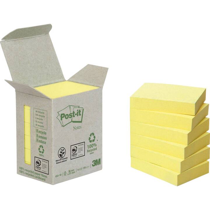 POST-IT Blocchetti memo (6 x 100 foglio, Giallo)