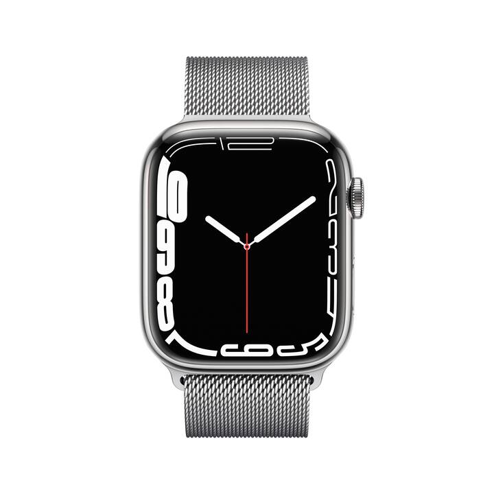 APPLE Watch Series 7 GPS + Cellular (45 mm, Edelstahl)