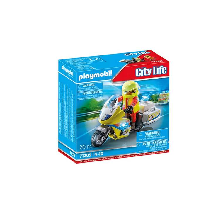 PLAYMOBIL City Life Notarzt-Motorrad mit Blinklicht (71205)