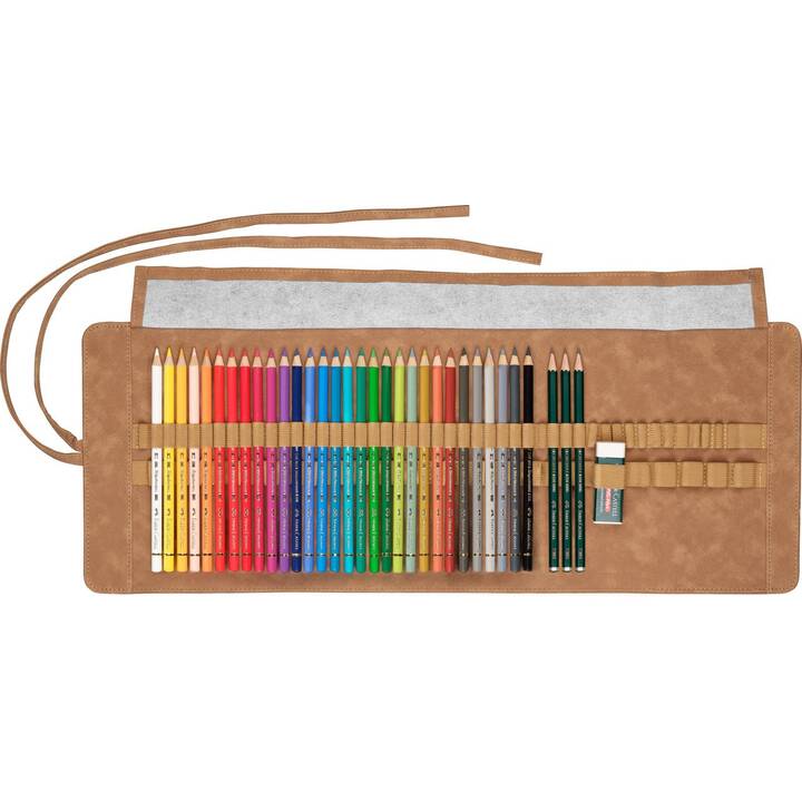 FABER-CASTELL Crayons de couleur (Multicolore, 34 pièce)