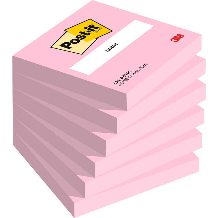 POST-IT Notes autocollantes (6 x 100 feuille, Pink)