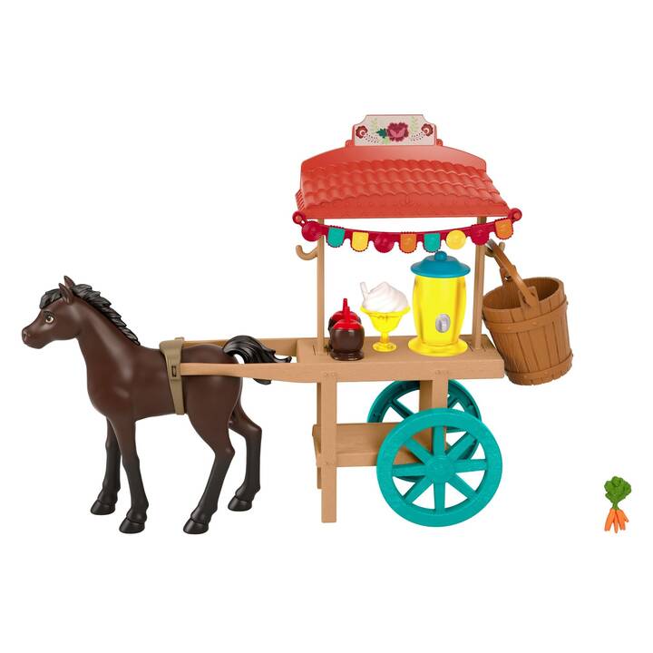 MATTEL Cavallo Spirit Untamed Miradero Festivalstand mit Snacks & Pony (Multicolore)