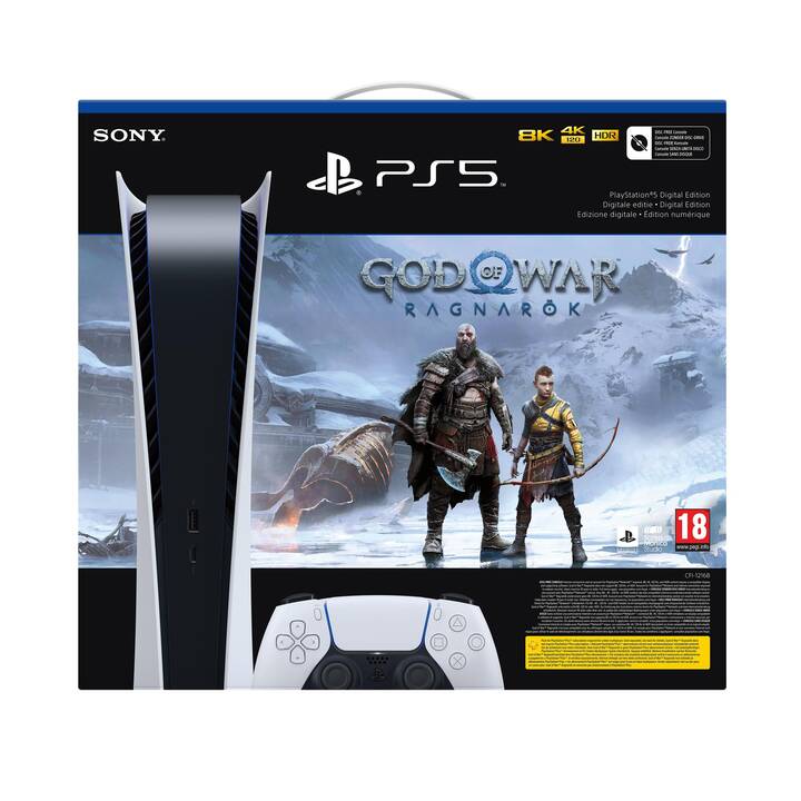 SONY PlayStation 5 Digital Edition + God of War Ragnarök 825 GB (DE, IT, EN, FR, Niederländisch)