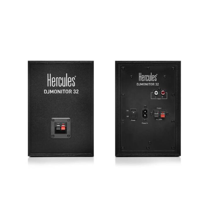 HERCULES DJMonitor 32 (30 W, Monitorlautsprecher, Schwarz)