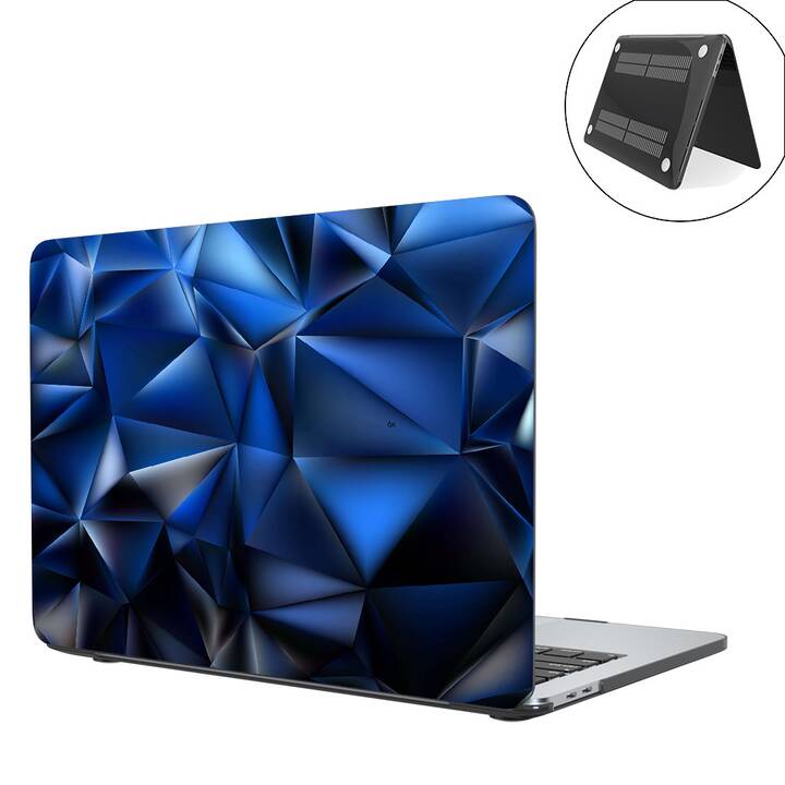 EG coque pour MacBook Air 13" (puce Apple M1) (2020) - bleu - géométrique