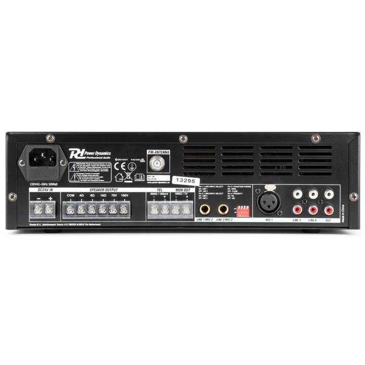 POWER DYNAMICS Pro PBA120 (Amplificateur de stereo, Noir)