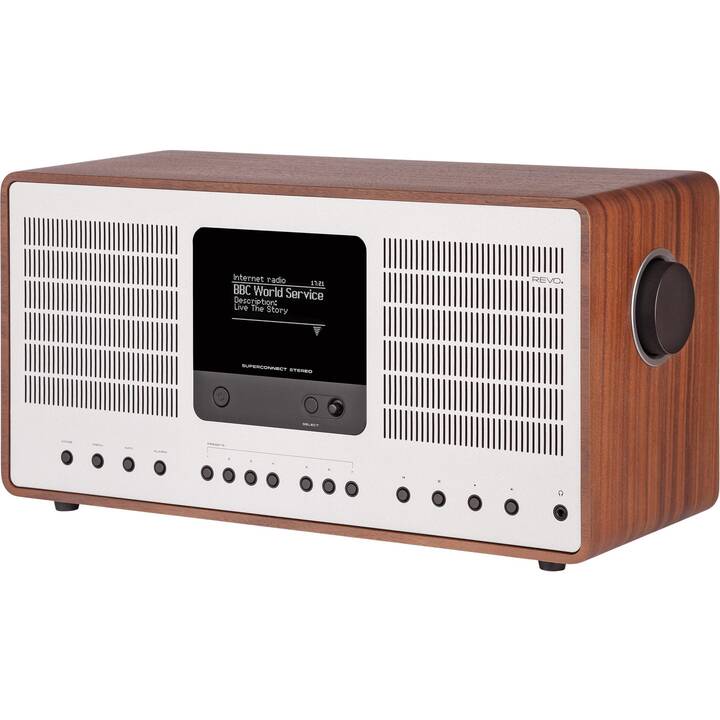 REVO DAB+ Superconnect Stereo Radios numériques (Argent, Blanc)