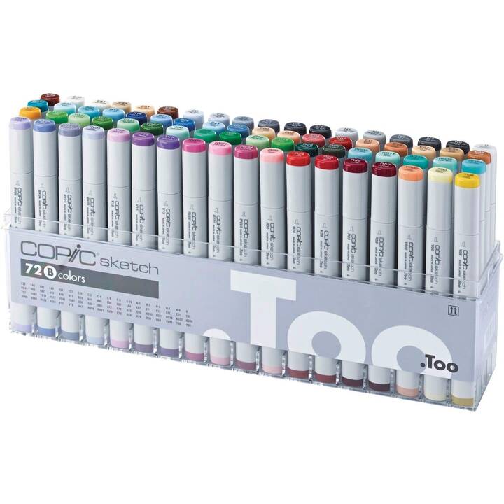 COPIC Pennarello acrilico Sketch  (Multicolore, 72 pezzo)