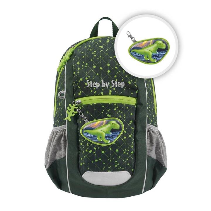 STEP BY STEP Cartable Kiga Maxi Dino Nilo (10 l, Noir, Vert)