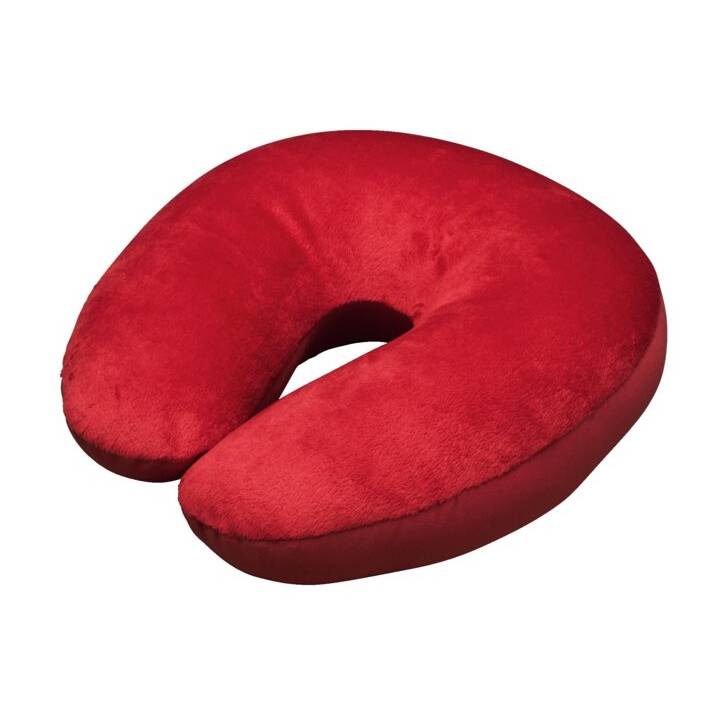 INTERDISCOUNT Cuscino da viaggio per sostegno testa e collo (Rosso)