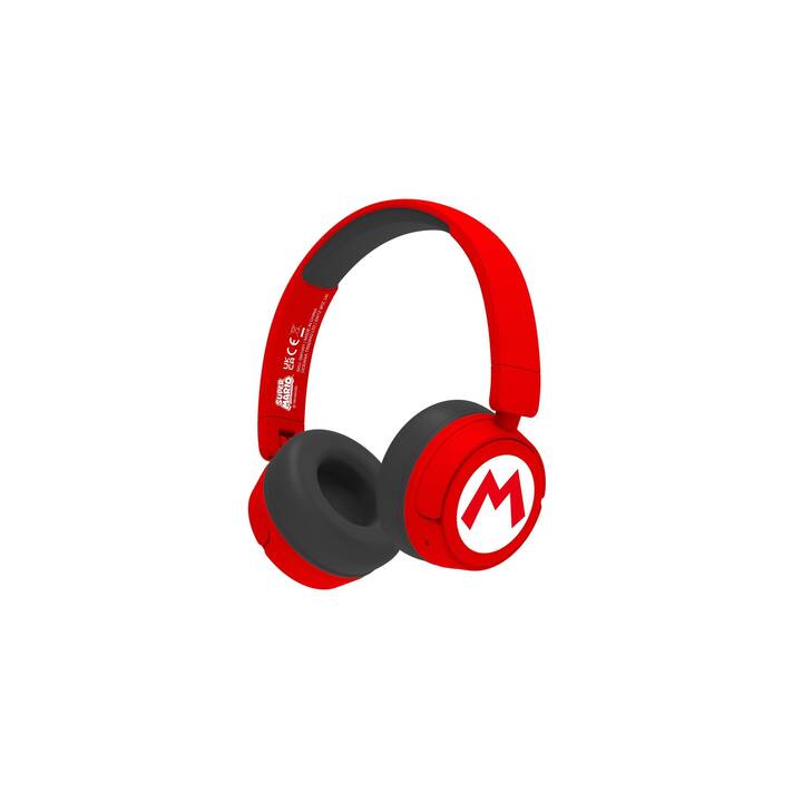 OTL TECHNOLOGIES Super Mario Casque d'écoute pour enfants (Bluetooth 5.1, Rouge)
