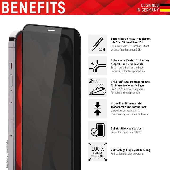 DISPLEX Verre de protection d'écran (iPhone 11 Pro, iPhone XS, iPhone X, 1 pièce)