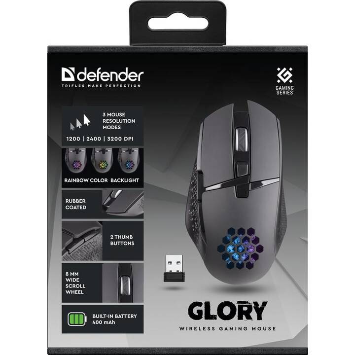 DEFENDER GM-514 Mouse (Senza fili, Gaming)
