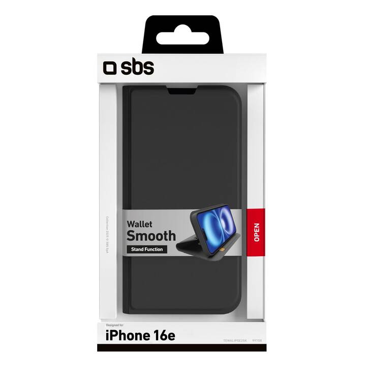 SBS Flipcover (iPhone 16e, Schwarz) - Interdiscount