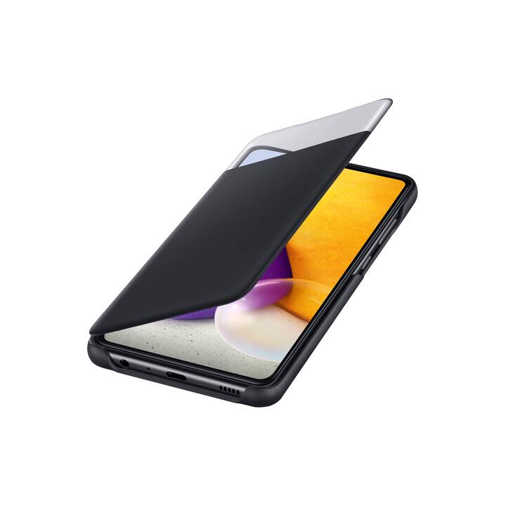 SAMSUNG Flipcover Smart Clear View Cover  (Galaxy A72, Antibakteriell, Schwarz)