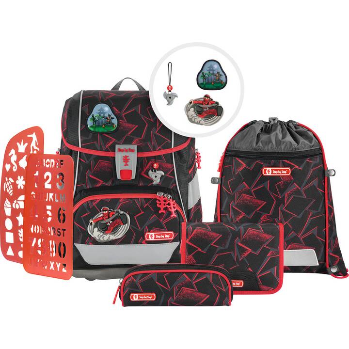 STEP BY STEP Set di borse 2In1 Plus Ninja Yuma (19 l, Nero, Rosso)