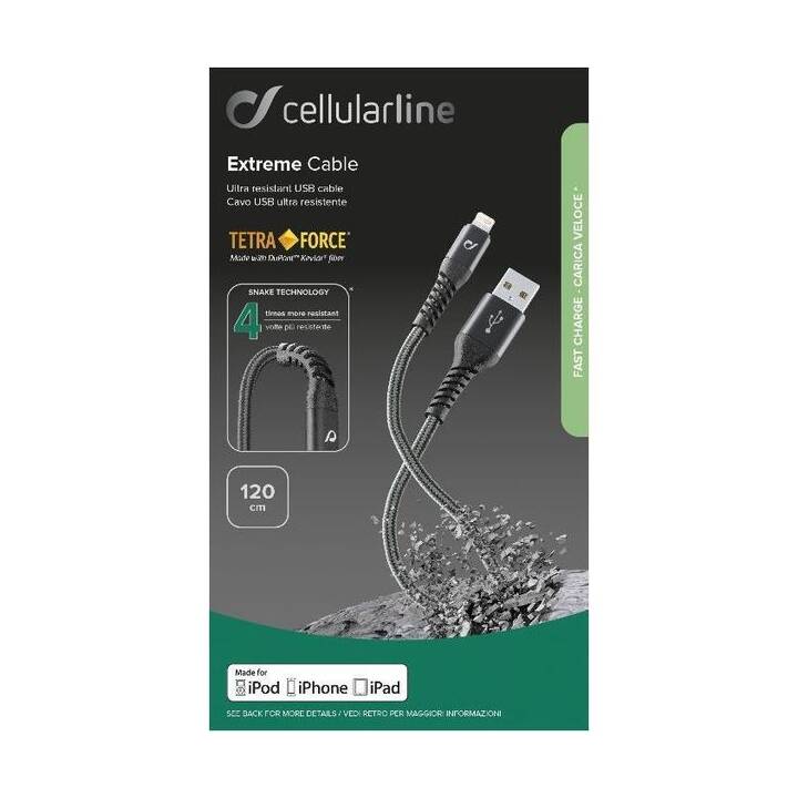 CELLULAR LINE Câble (USB A, Lightning, 1.2 m)