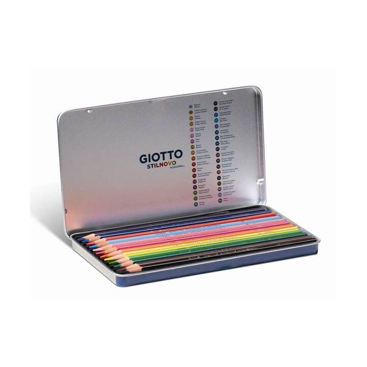 GIOTTO Crayons de couleur aquarellables Stilnovo (Multicolore, 12 pièce)