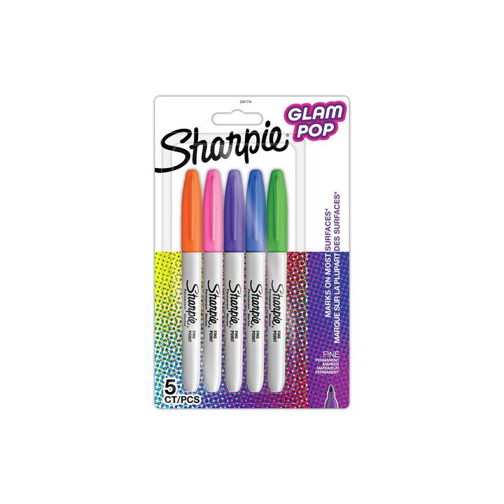 SHARPIE S-Note Crayon feutre (Mauve, Orange, Bleu, Vert, Rose, 5 pièce)