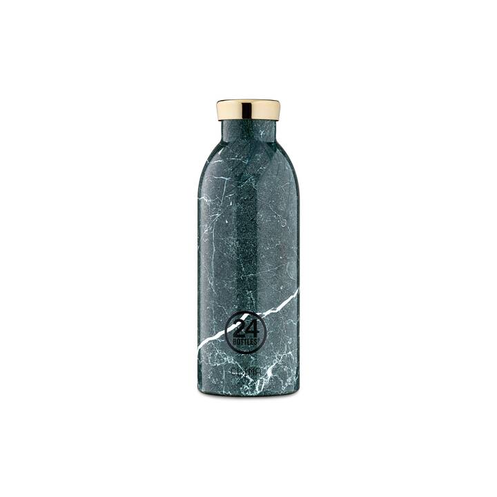 24BOTTLES Bottiglia sottovuoto Clima Green Marble (0.5 l, Verde scuro, Nero)