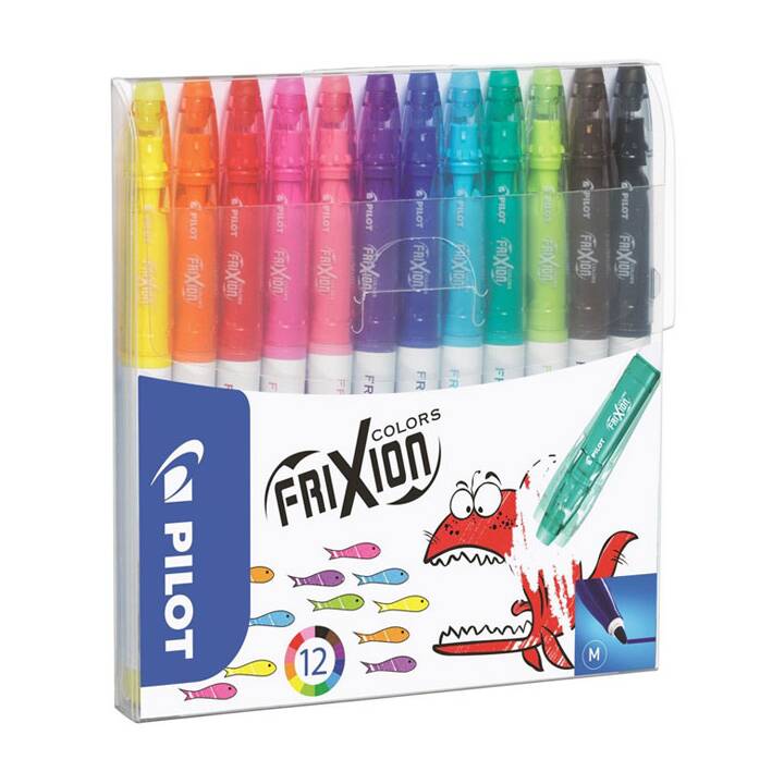 PILOT PEN Crayon feutre (Brun, Pink, Jaune, Bleu, Mauve, Orange, Vert, Turquoise, Noir, Rouge, 12 pièce)