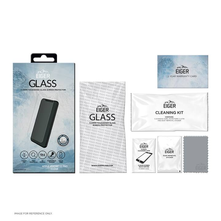 EIGER Verre de protection d'écran Glass (iPhone 12, iPhone 12 Pro)