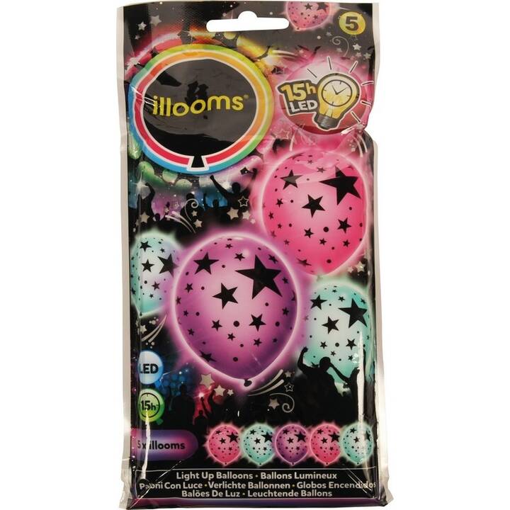 ILLOOMS Ballon LED Star (5 pièce)