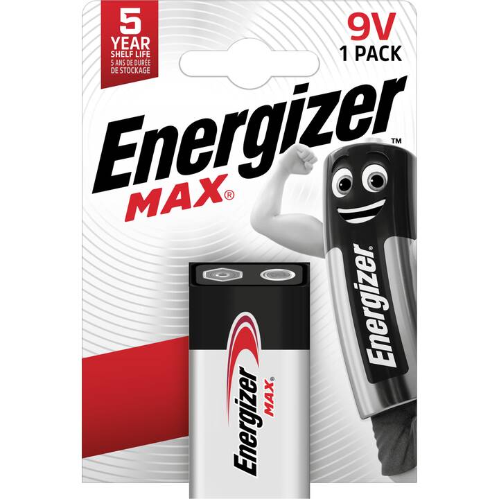 ENERGIZER Max Batterie (6LR61 / E / 9V, 1 pièce)