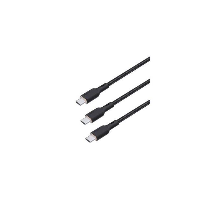 AUKEY Câble de connexion (Noir, 1 m, USB C)