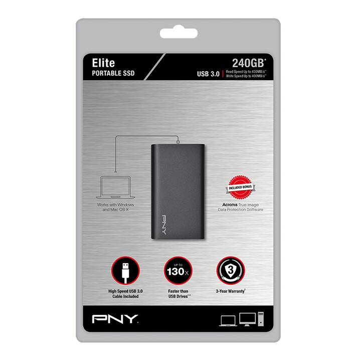 PNY TECHNOLOGIES Elite (USB de type A, 240 GB)