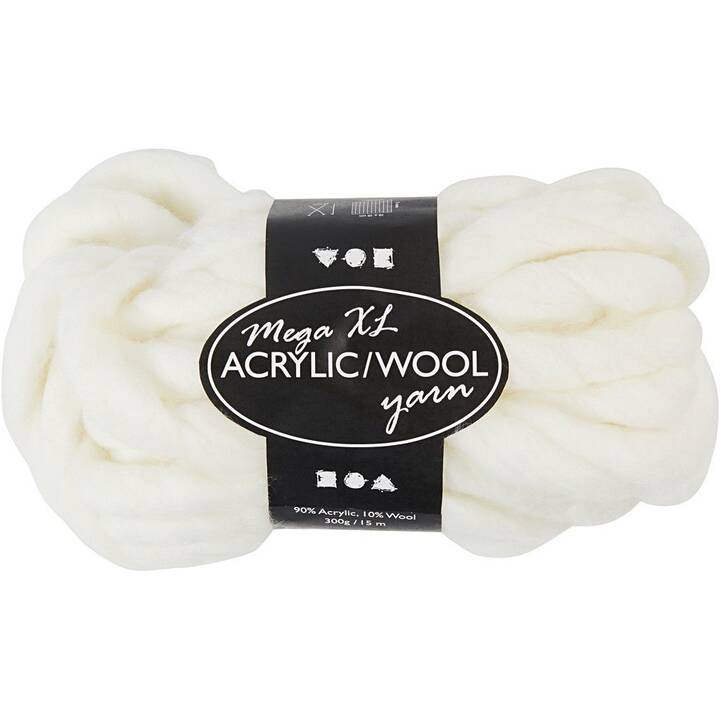CREATIV COMPANY Wolle (300 g, Cream, Beige, Weiss)