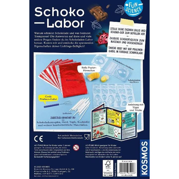 KOSMOS Fun Science Schoko-Labor Coffret d'expérimentation (Cuisiner et faire cuire)