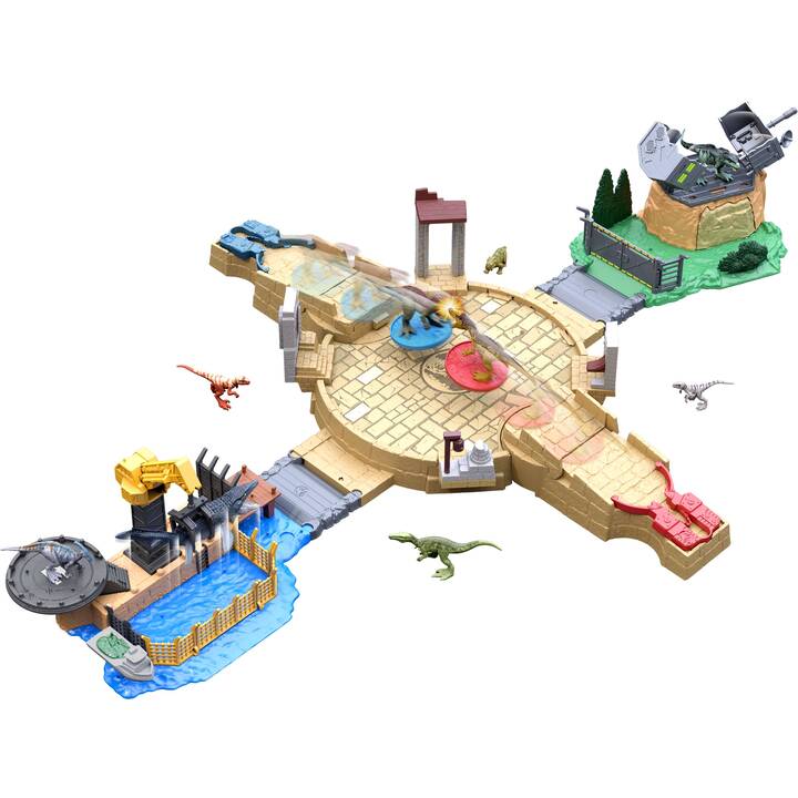 MATTEL Jurassic World Mini Battle Arena Set de figurines de jeu