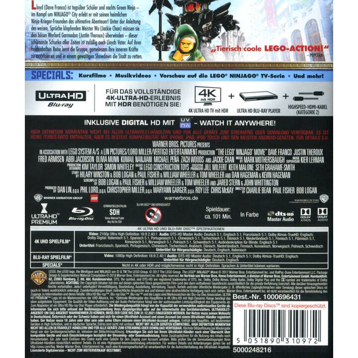 The LEGO Ninjago Movie (4K Ultra HD, DE)