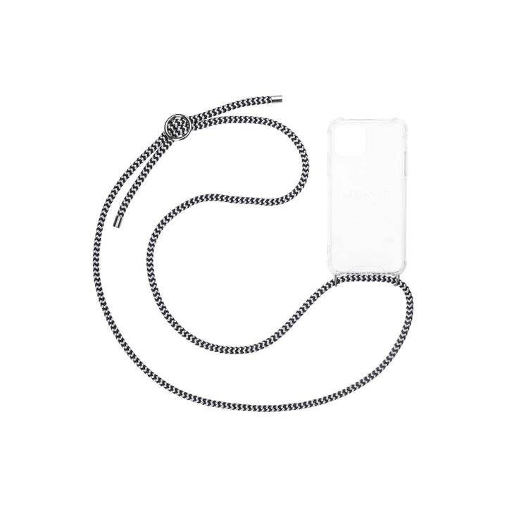 URBANY'S Backcover avec cordon Necklace Case (iPhone 14 Pro Max, Unicolore, Argent, Transparent, Blanc, Noir)