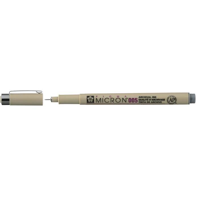 SAKURA Pigma Micron 005 Penna a fibra (Grigio, 1 pezzo)