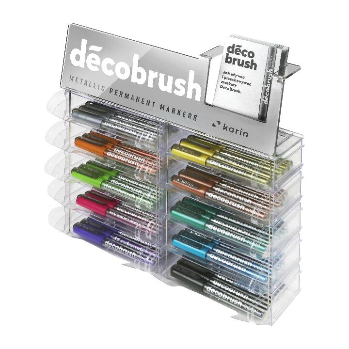 KARIN Permanent Marker Deco Brush Metallic (Mehrfarbig, 120 Stück)