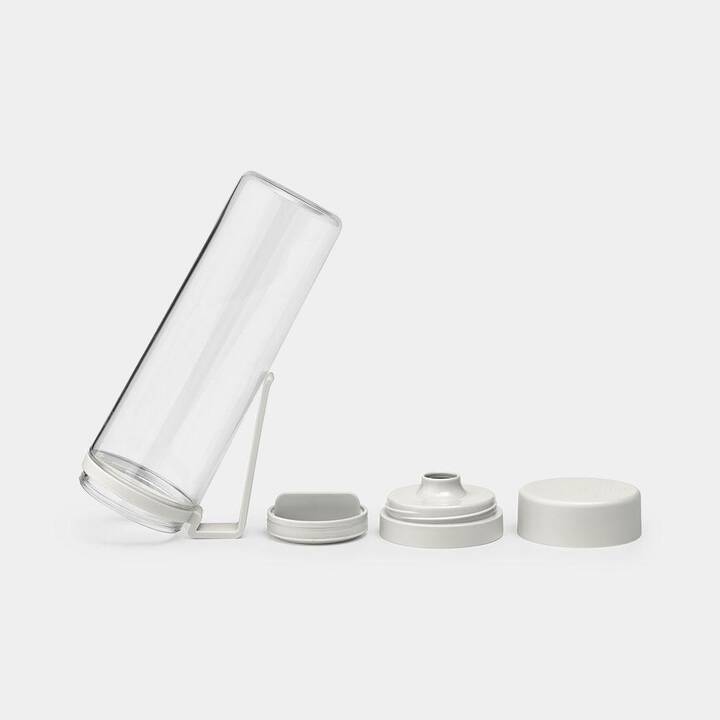 BRABANTIA Trinkflasche Make & Take (500 ml, Transparent, Grau, Hellgrau)