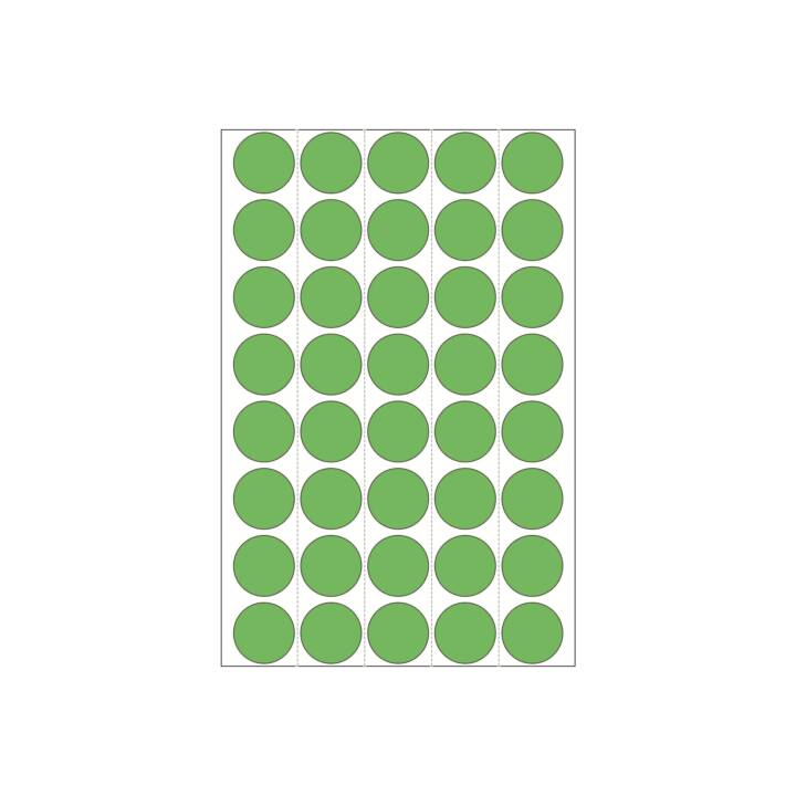 HERMA Autocollant (Vert, 1280 pièce)