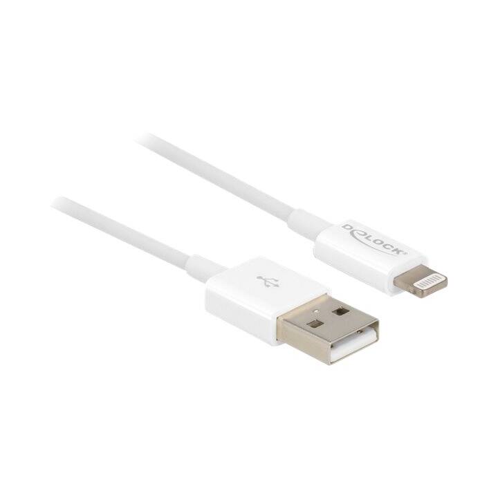 DELOCK Stacking Kabel (USB 2.0 Typ-A, USB 2.0, Lightning, 0.15 m)